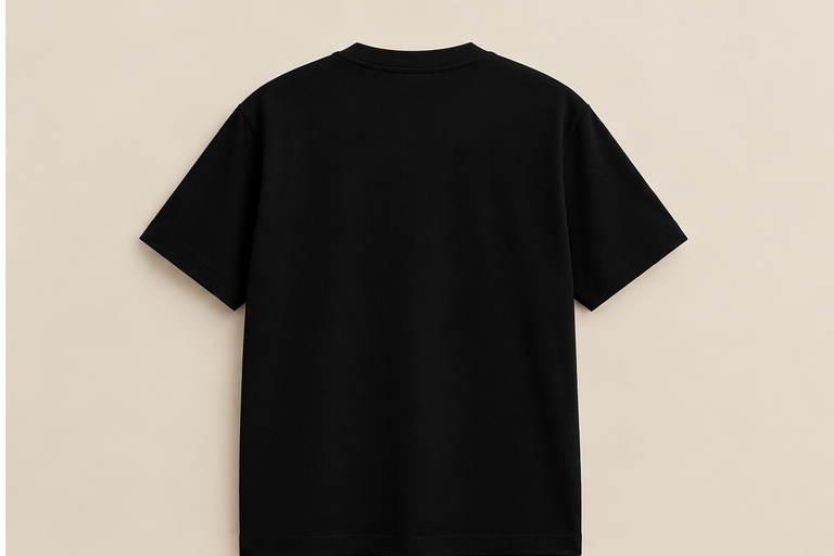 T-shirt noir, vue de dos