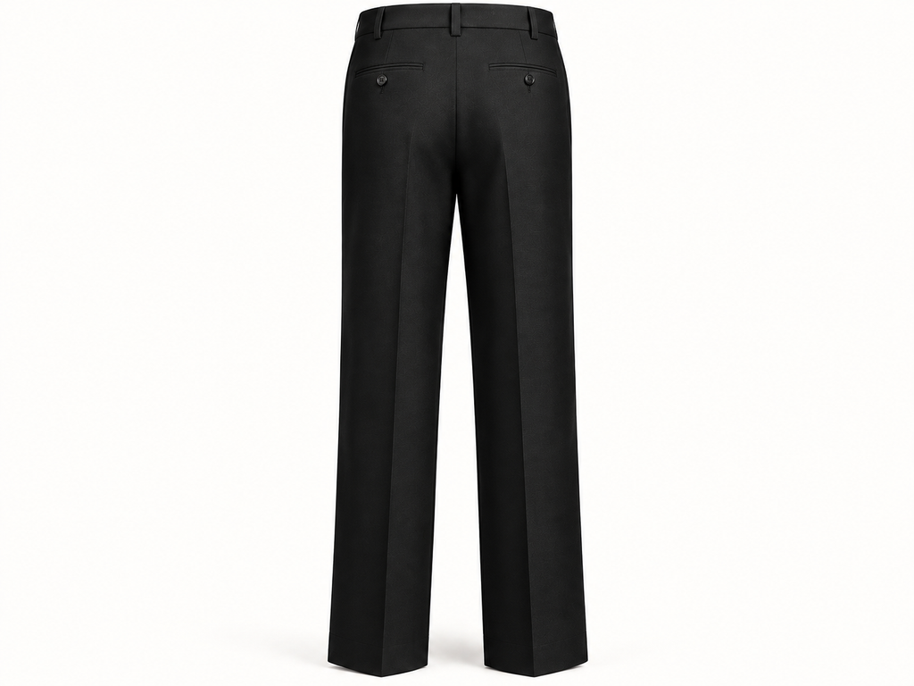 Pantalon droit à pinces noir