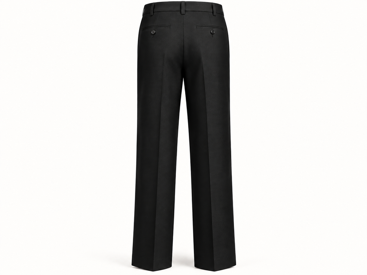 Pantalon droit à pinces noir