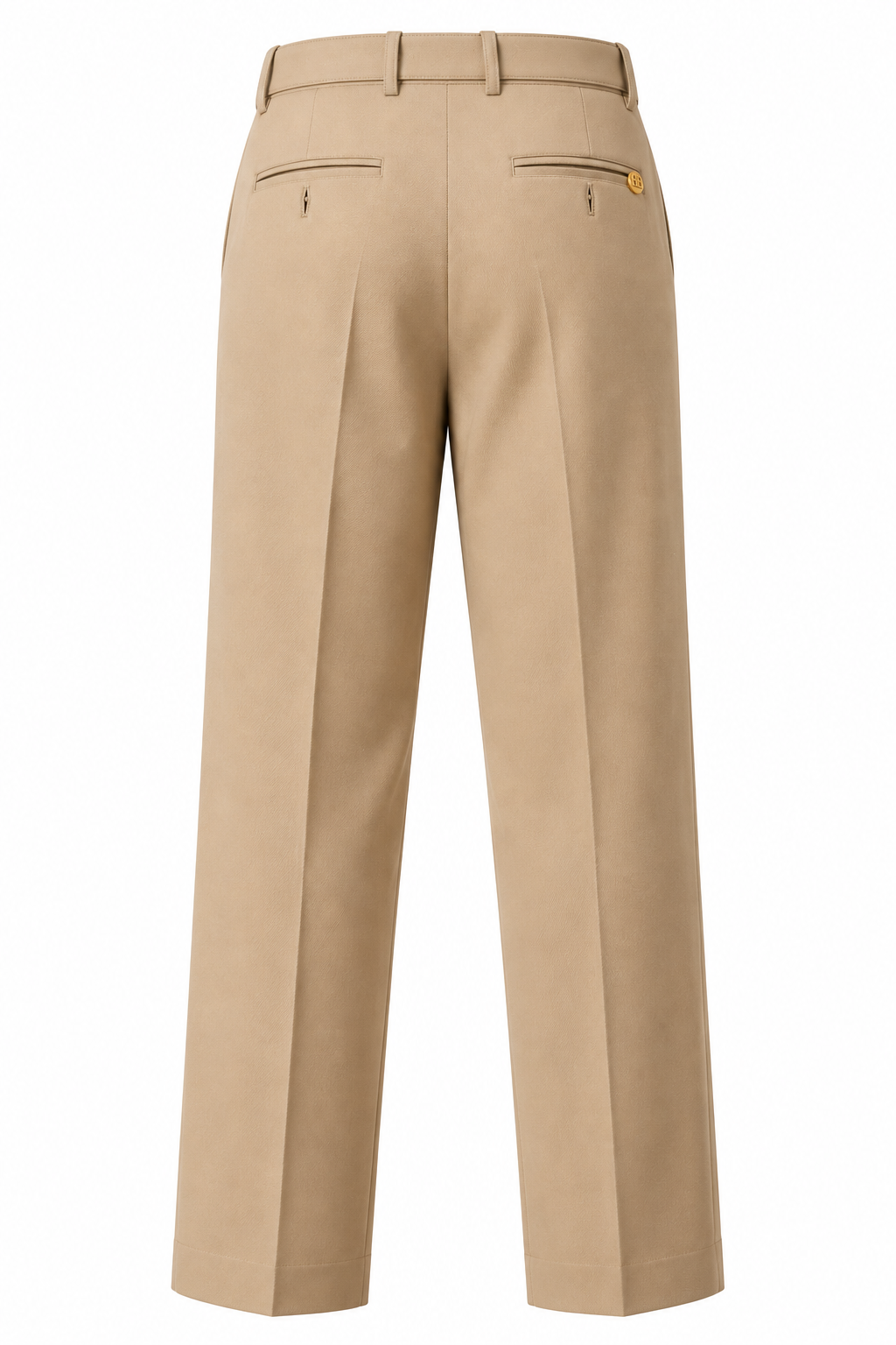 Pantalon droit à pince beige