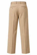 Pantalon droit à pince beige