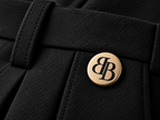 Pantalon droit à pinces noir
