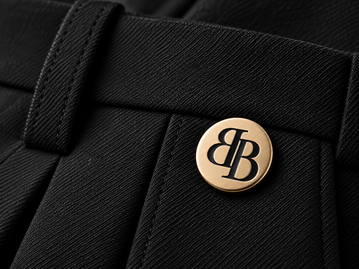Pantalon droit à pinces noir