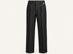 Pantalon droit à pinces noir
