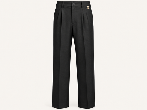 Pantalon droit à pinces noir