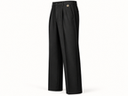 Pantalon droit à pinces noir